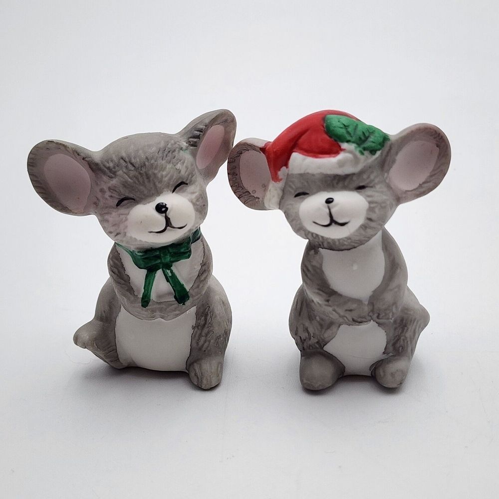 Vintage Mistletoe Mice Salt & Pepper Christmas Around the‎ World House of Lloyd